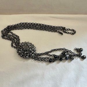 Dark Crystal Rhinestone Necklace
